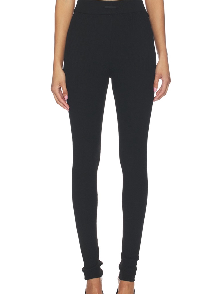 Fear Of God Black Ribbed Knit Legging